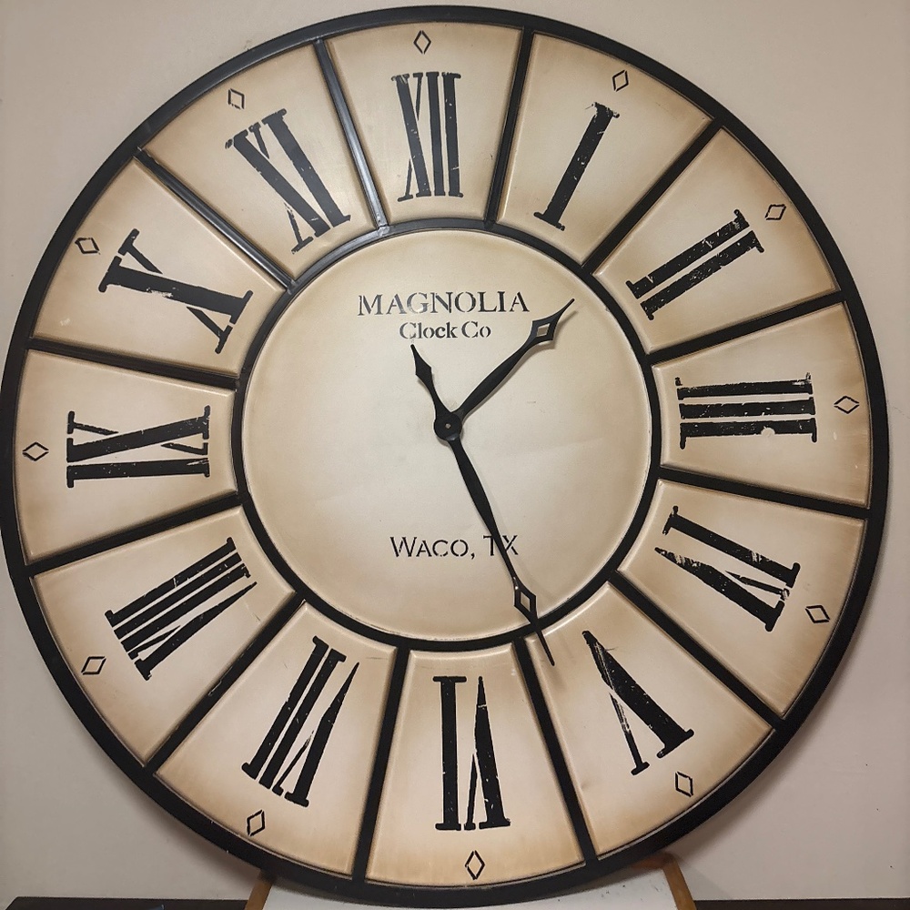 Magnolia Large Metal Clock